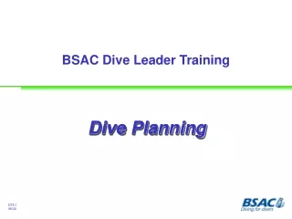 BSAC Dive Leader Training