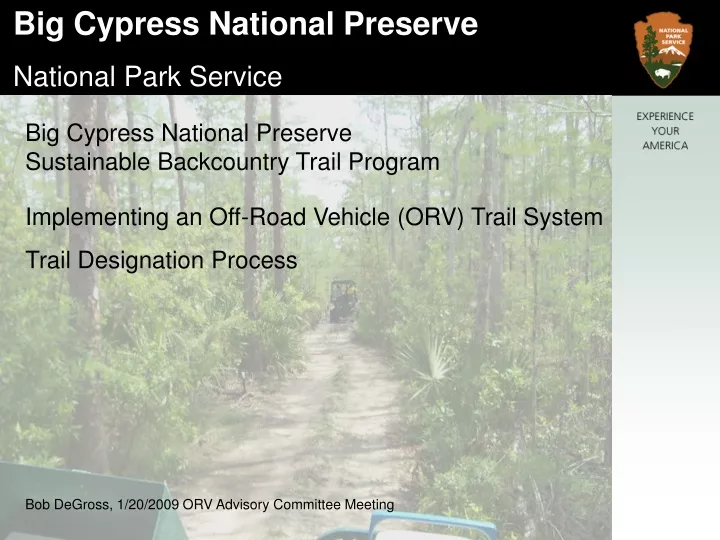 big cypress national preserve sustainable