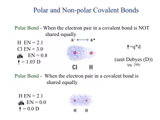Polar and Non-polar Covalent Bonds
