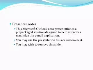 Presenter notes
