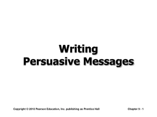 Writing  Persuasive Messages