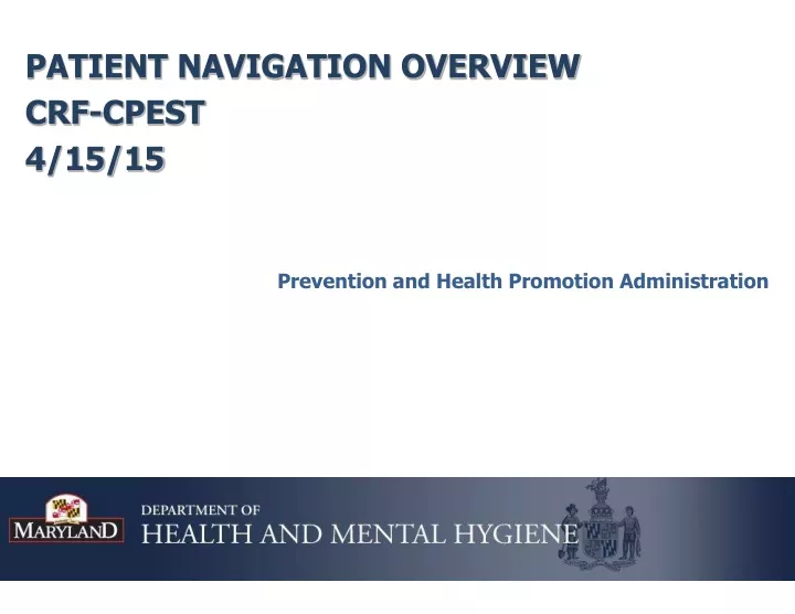 patient navigation overview crf cpest