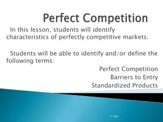 Perfect Competition