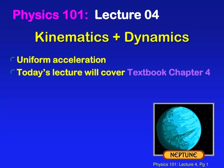 kinematics dynamics