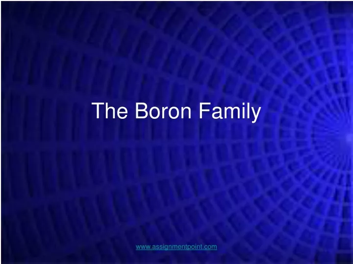 the boron family