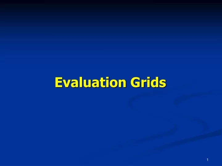 evaluation grids