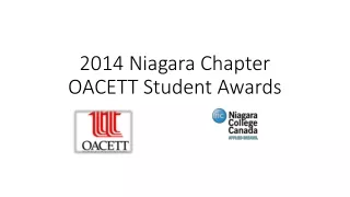 2014 Niagara Chapter OACETT Student Awards
