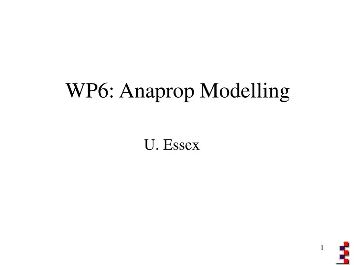 wp6 anaprop modelling