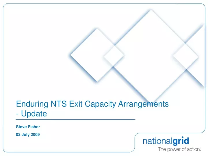 enduring nts exit capacity arrangements update