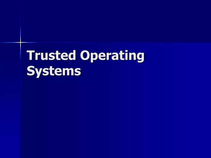 trusted operating systems