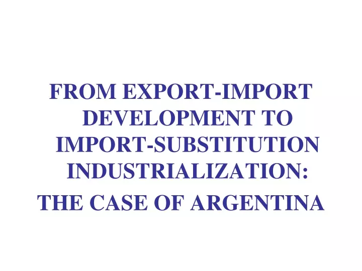 from export import development to import
