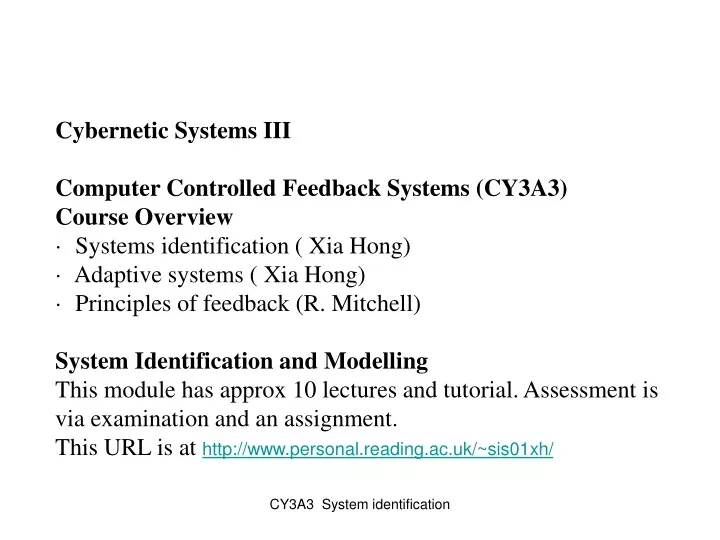 cybernetic systems iii computer controlled