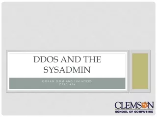 DDOS AND THE SYSADMIN