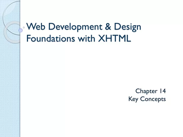 web development design foundations with xhtml