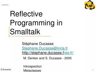 Reflective Programming in Smalltalk