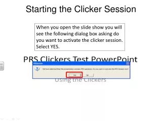 Starting the Clicker Session