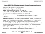 Project: IEEE P802.15 Working Group for Wireless Personal Area Networks - slide 1