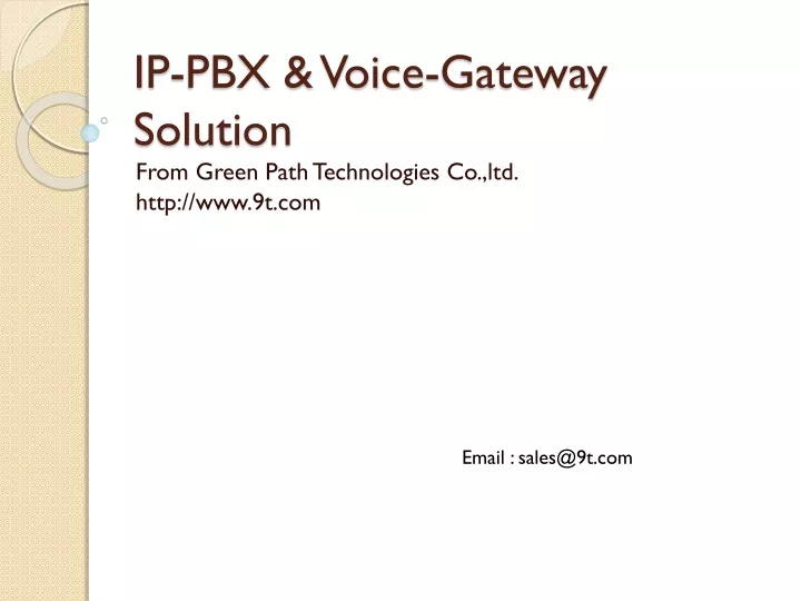 ip pbx voice gateway solution
