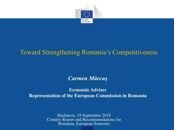 toward strengthening romania s competitiveness