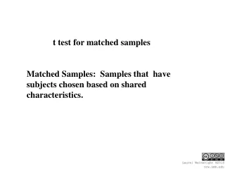 t test for matched samples