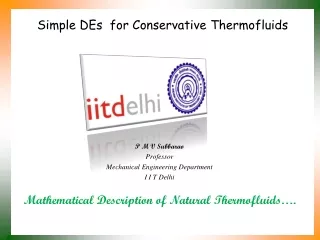 Simple DEs  for Conservative Thermofluids