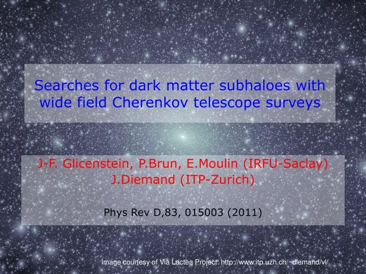 searches for dark matter subhaloes with wide field cherenkov telescope surveys