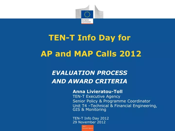 ten t info day for ap and map calls 2012