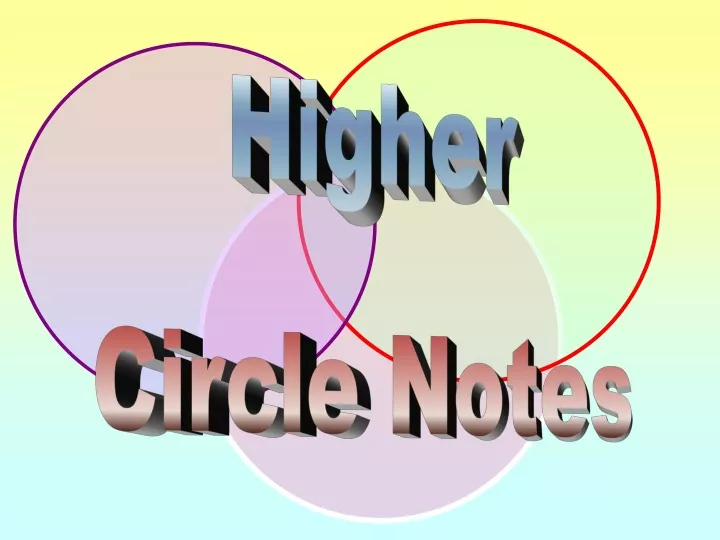higher circle notes