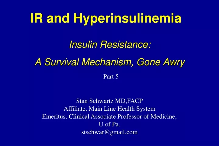 ir and hyperinsulinemia