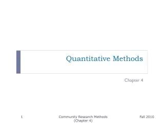 Quantitative Methods