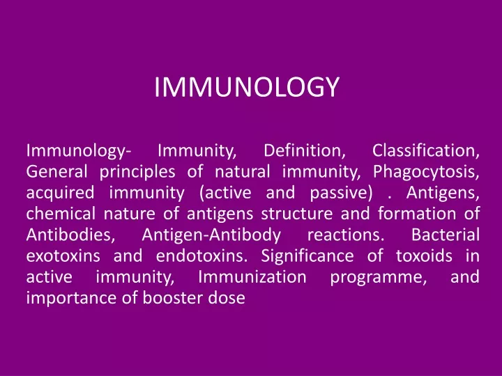 immunology