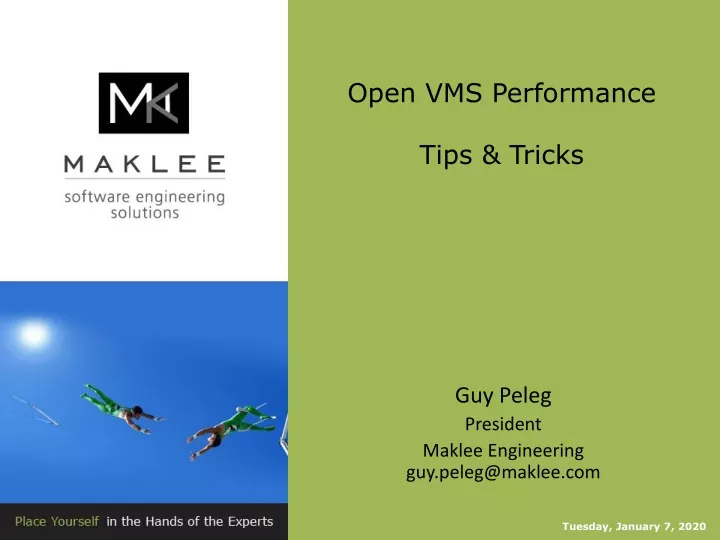 open vms performance tips tricks