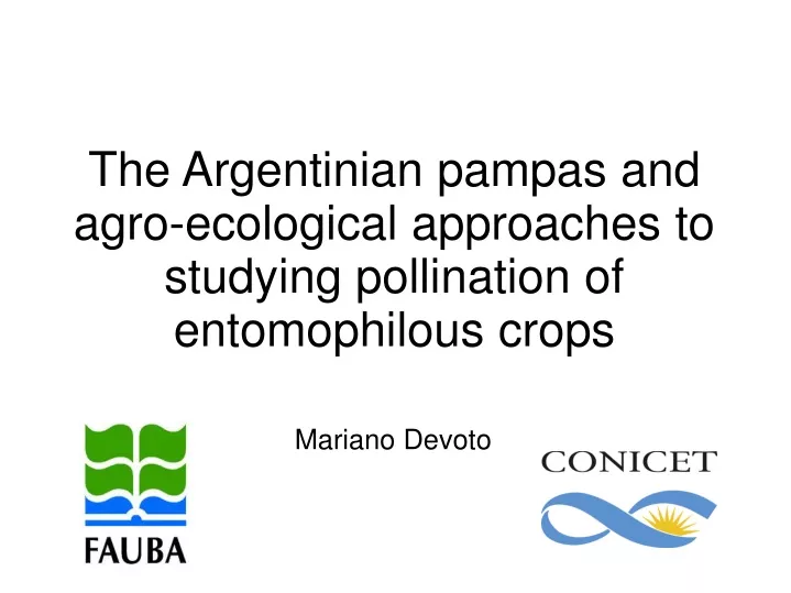 the argentinian pampas and agro ecological