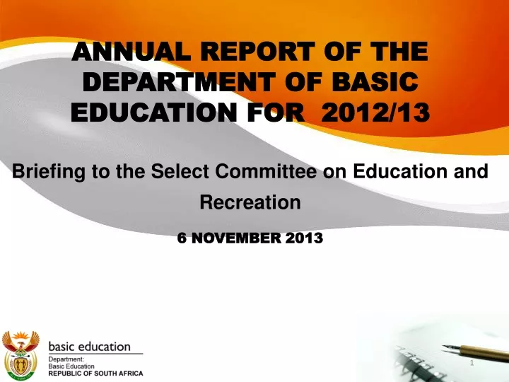 annual report of the department of basic