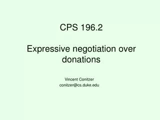 CPS 196.2 Expressive negotiation over donations