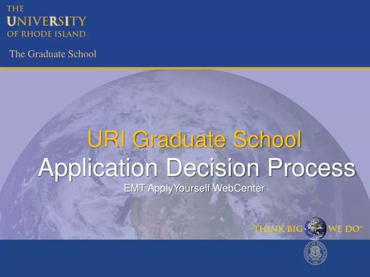 uri graduate school application decision process