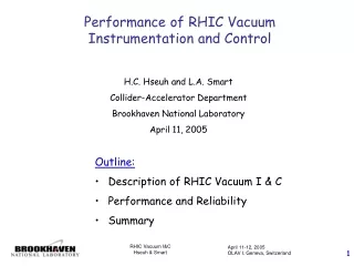 Performance of RHIC Vacuum Instrumentation and Control