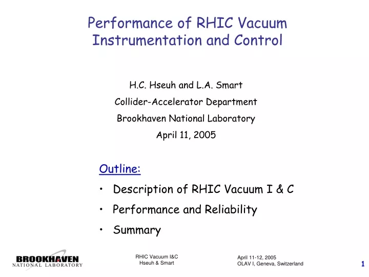 performance of rhic vacuum instrumentation
