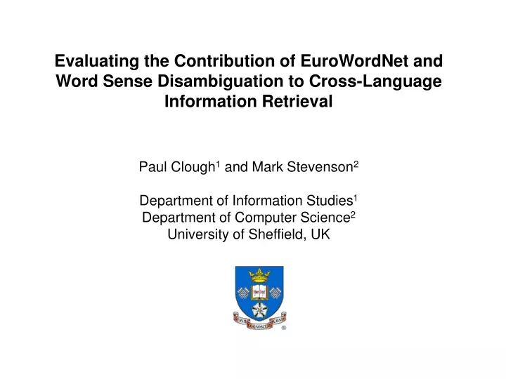 evaluating the contribution of eurowordnet