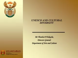 Mr Themba P.Wakashe,  Director-General: Department of Arts and Culture