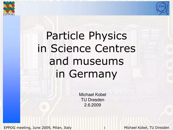 particle physics in science centres and museums in germany