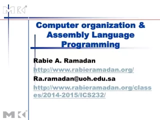 Computer organization &amp; Assembly Language Programming