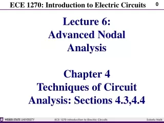 ECE 1270: Introduction to Electric Circuits