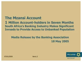 Media Release by the Banking Association  18 May 2005