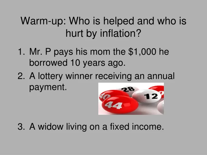warm up who is helped and who is hurt by inflation