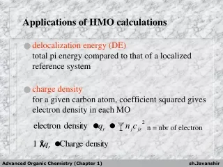 Applications of HMO calculations