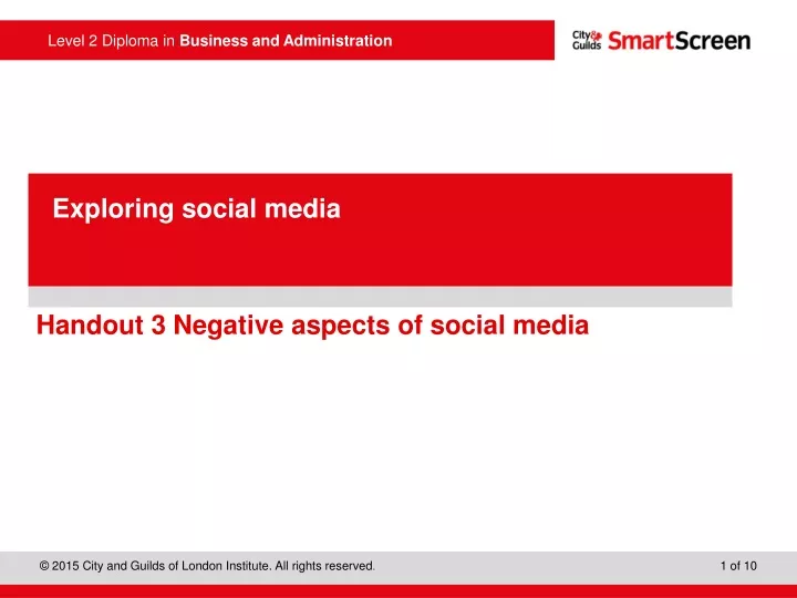handout 3 negative aspects of social media