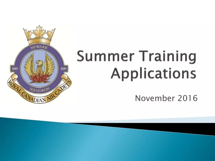 summer training applications