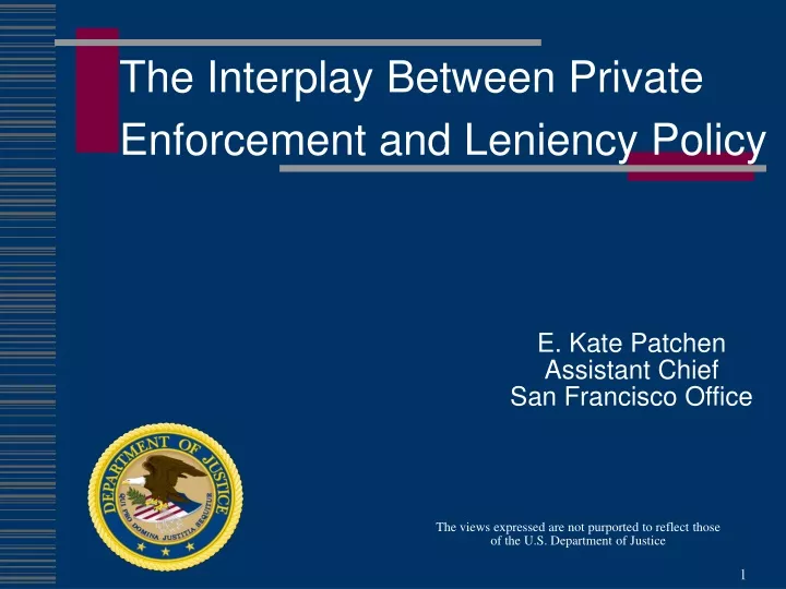 the interplay between private enforcement