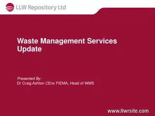 Waste Management Services Update